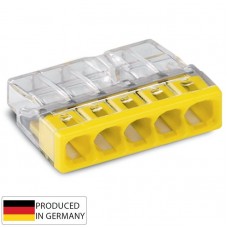 Wago Κλέμμα ταχείας αυτόματης σύνδεσης καλωδίων 5 Θέσεων 0,2-2,5mm² 24Α (2273-205)